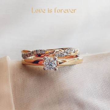 Ring bicolor briljant 0 19 crt 25680 nl g