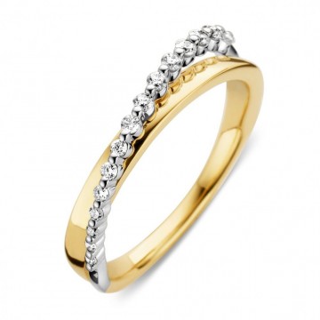 Ring bicolor briljant 0 20 crt 19394 nl g