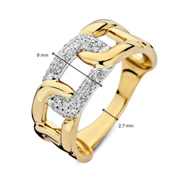 Ring bicolor briljant 0 20 crt 31501 nl g