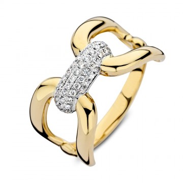 Ring bicolor briljant 0 22 crt 31244 nl g