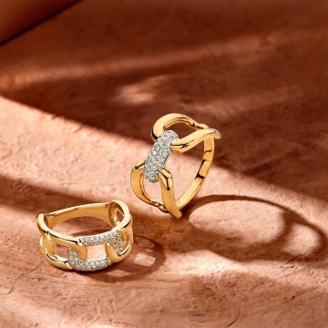 Ring bicolor briljant 0 22 crt 31246 nl g