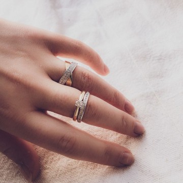 Ring bicolor briljant 0 24 crt 23482 nl g