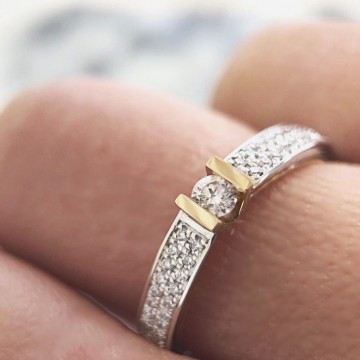 Ring bicolor briljant 0 26 crt 20915 nl g