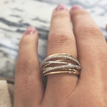 Ring bicolor briljant 0 27 crt 19951 nl g