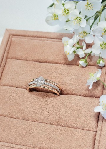 Ring bicolor briljant 0 28 crt 30955 nl g