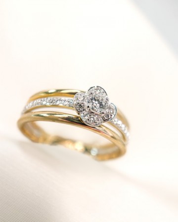 Ring bicolor briljant 0 28 crt 32034 nl g