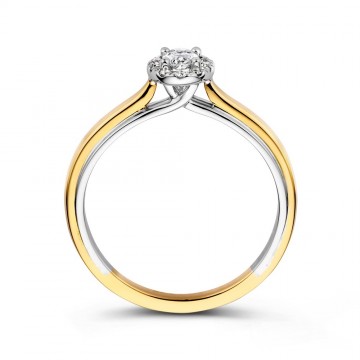 Ring bicolor briljant 0 29 crt 32495 nl g