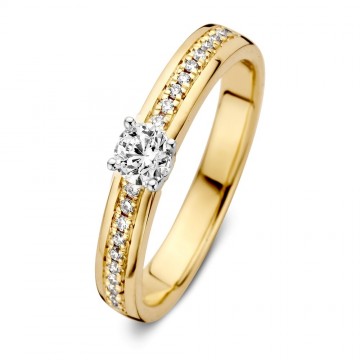 Ring bicolor briljant 0 30 crt 22500 nl g