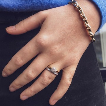 Ring bicolor briljant 0 32 crt 23117 nl g