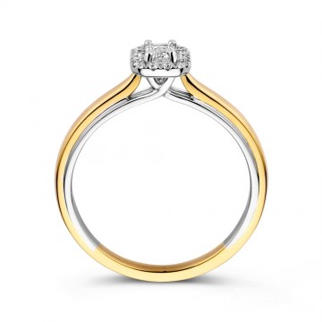 Ring bicolor briljant 0 33 crt 32497 nl g
