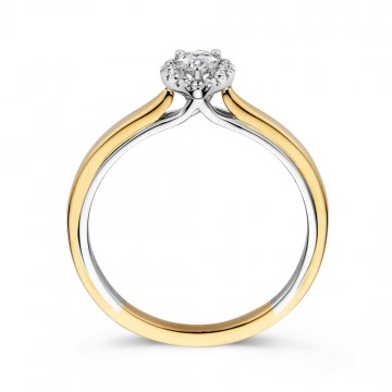 Ring bicolor briljant 0 33 crt 32499 nl g