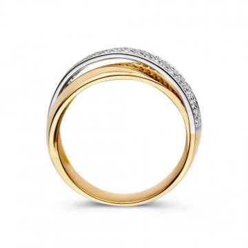 Ring bicolor briljant 0 37 crt 32334 nl g