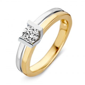 Ring bicolor briljant 0 40 crt 16965 nl g
