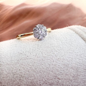 Ring bicolor briljant 0 40 crt 24463 nl g