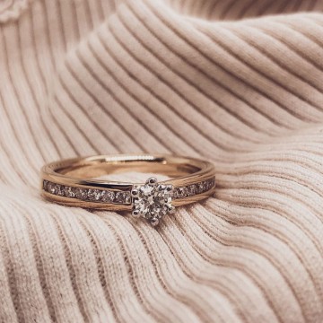 Ring bicolor briljant 0 50 crt 22124 nl g