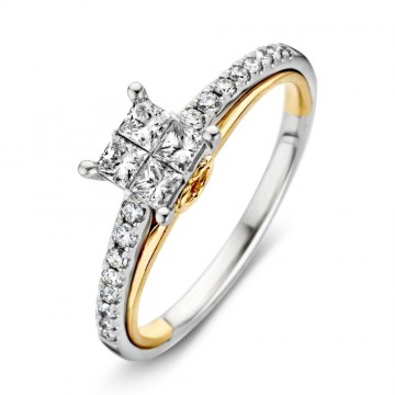 Ring bicolor briljant 0 55 crt 15641 nl g