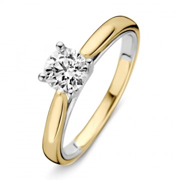Ring bicolor briljant 0 74 crt 17129 nl g