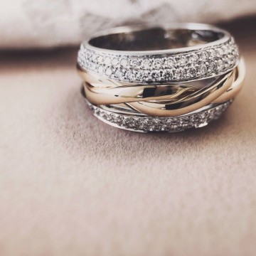 Ring bicolor briljant 0 87 crt 20795 nl g