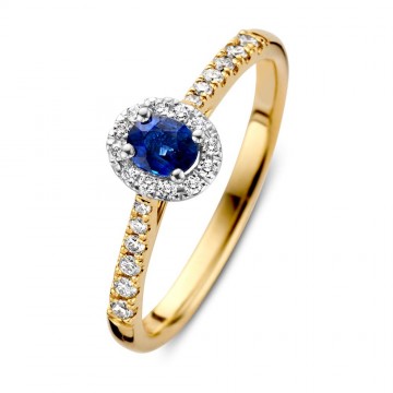 Ring bicolor briljant saffier 24113 nl g