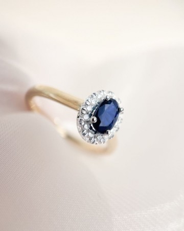 Ring bicolor briljant saffier 32397 nl g