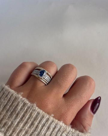 Ring bicolor briljant saffier 32836 nl g