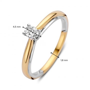 Ring bicolor diamant 0 19 crt 32598 nl g