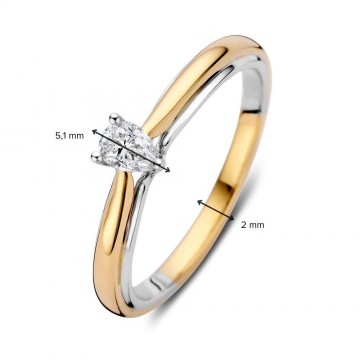 Ring bicolor diamant 0 23 crt 32599 nl g