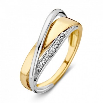 Ring bicolor zirkonia 14543 nl g