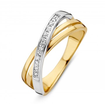 Ring bicolor zirkonia 15873 nl g