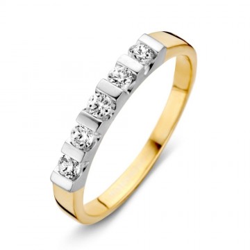 Ring bicolor zirkonia 17165 nl g