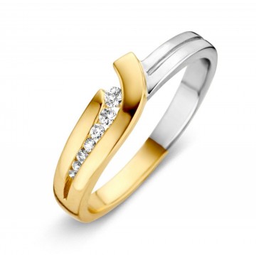 Ring bicolor zirkonia 19028 nl g