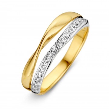 Ring bicolor zirkonia 19029 nl g