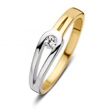 Ring bicolor zirkonia 21648 nl g