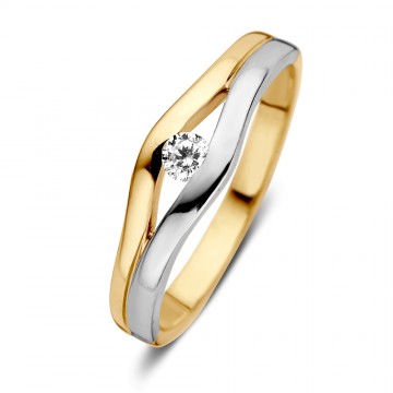Ring bicolor zirkonia 21669 nl g