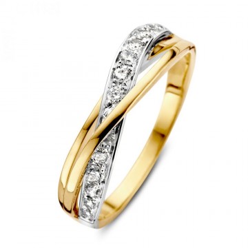 Ring bicolor zirkonia 23893 nl g