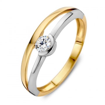 Ring bicolor zirkonia 27301 nl g