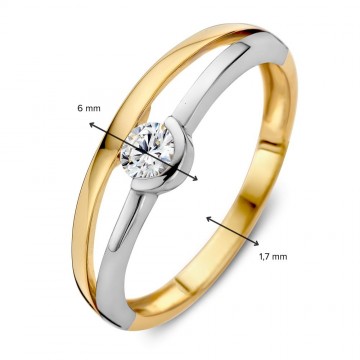 Ring bicolor zirkonia 27303 nl g