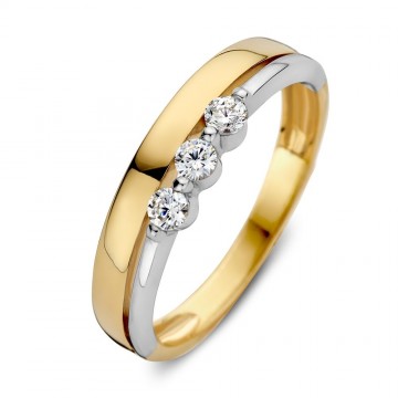 Ring bicolor zirkonia 27313 nl g