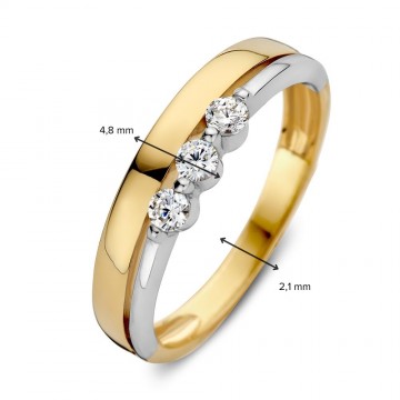 Ring bicolor zirkonia 27315 nl g