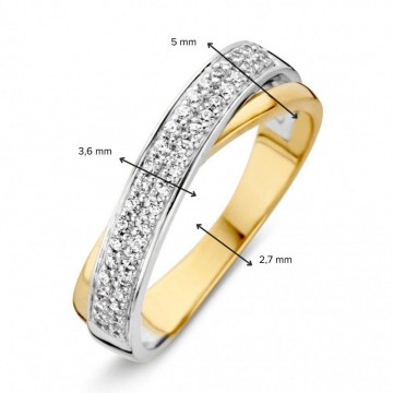 Ring bicolor zirkonia 30418 nl g
