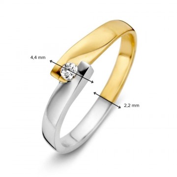 Ring bicolor zirkonia 30487 nl g