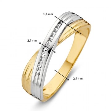 Ring bicolor zirkonia 30526 nl g