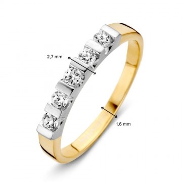 Ring bicolor zirkonia 30578 nl g