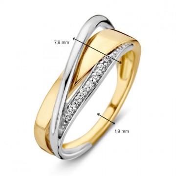 Ring bicolor zirkonia 30580 nl g