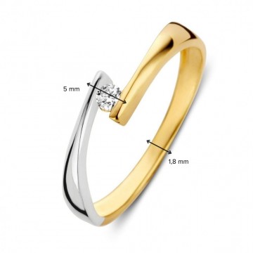 Ring bicolor zirkonia 30584 nl g