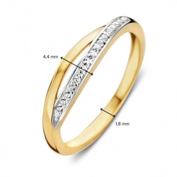 Ring bicolor zirkonia 30586 nl g