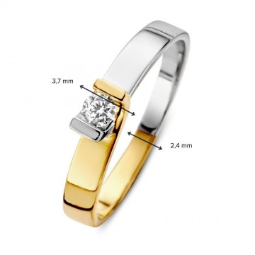 Ring bicolor zirkonia 30611 nl g