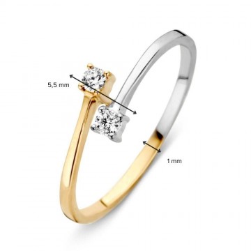 Ring bicolor zirkonia 30626 nl g