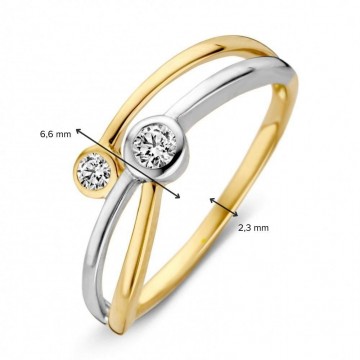 Ring bicolor zirkonia 30628 nl g