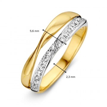 Ring bicolor zirkonia 30640 nl g